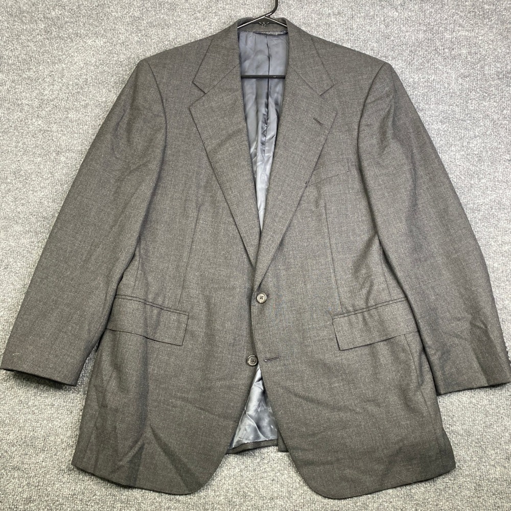 Vintage Polo Ralph Lauren Blazer Mens Grey 2 Button Sport Coat USA Made